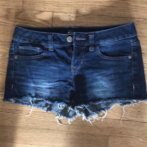 Express denim shorts.